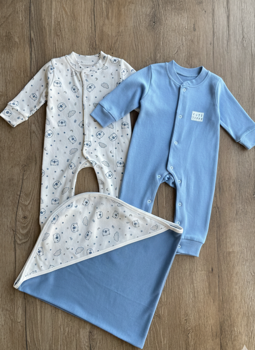 Cute Teddy 3pieces Set