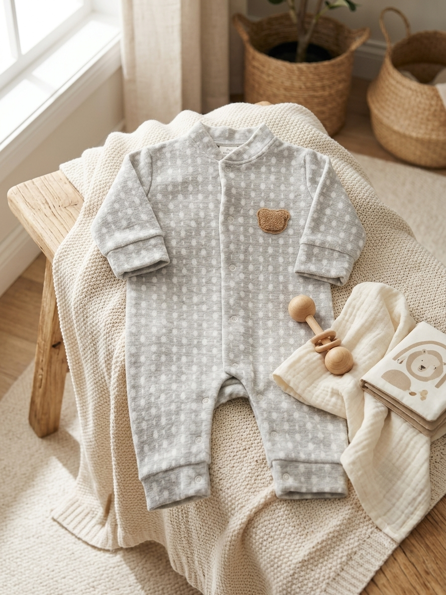 Snuggle Gray romper
