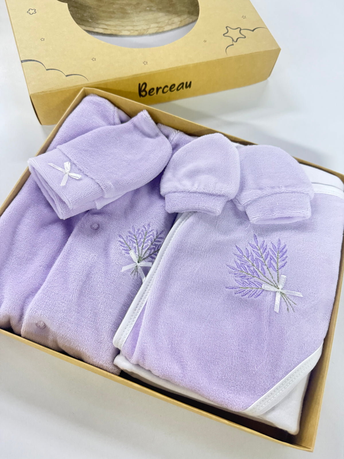 4 pieces Lavender velvet set