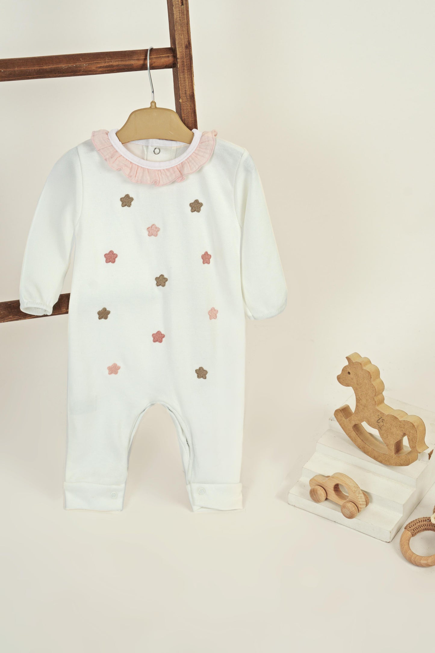 Stars ruffled romper