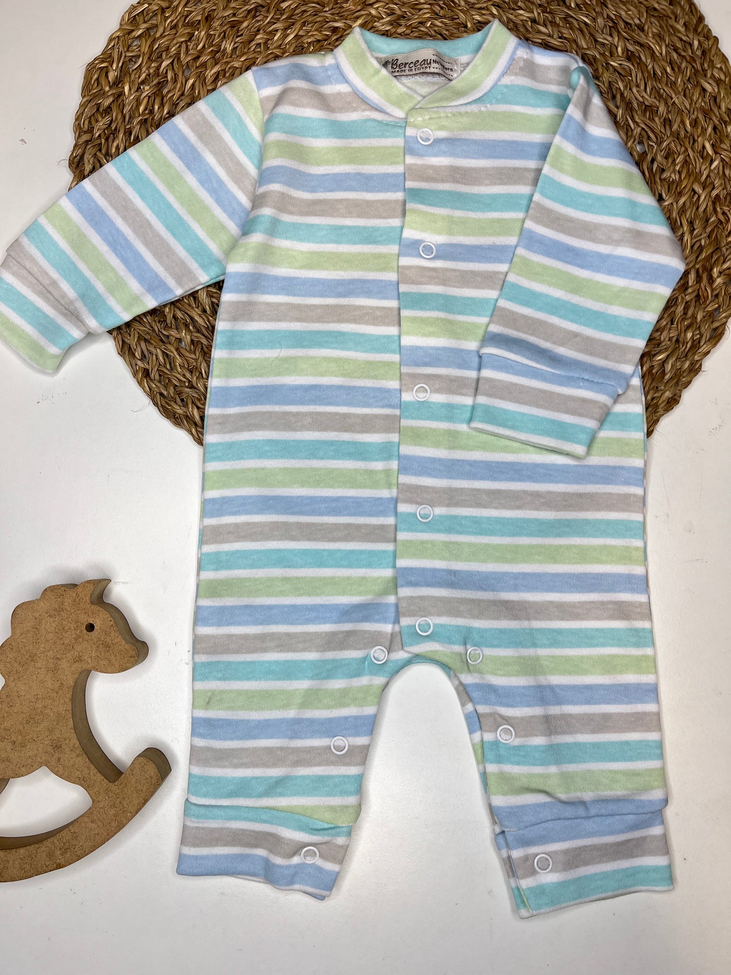 Strip boys romper