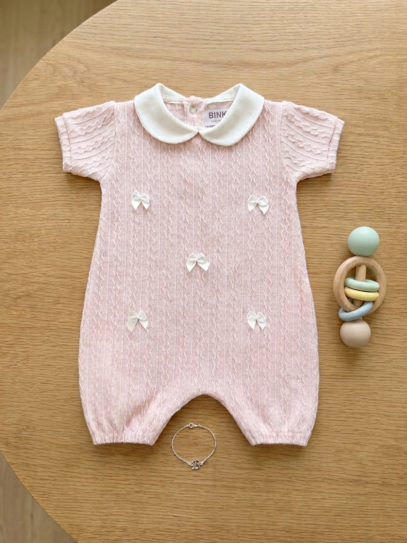 Pink Bow romper