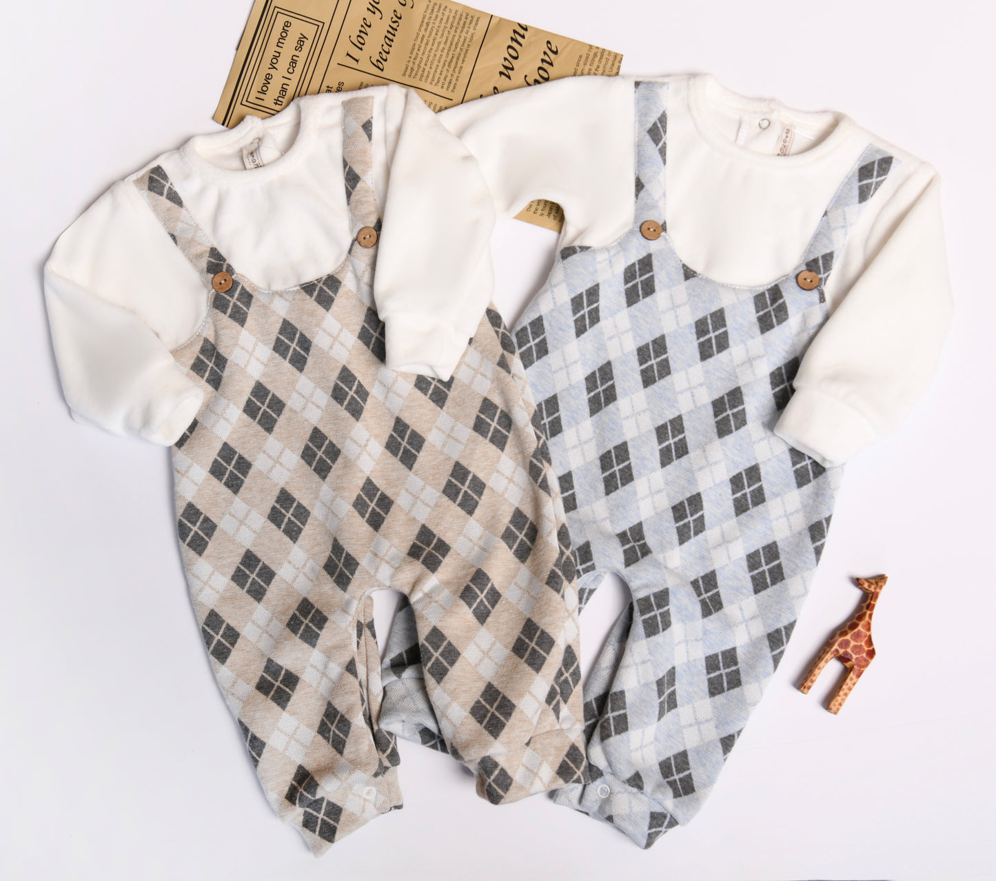 Scotch button romper