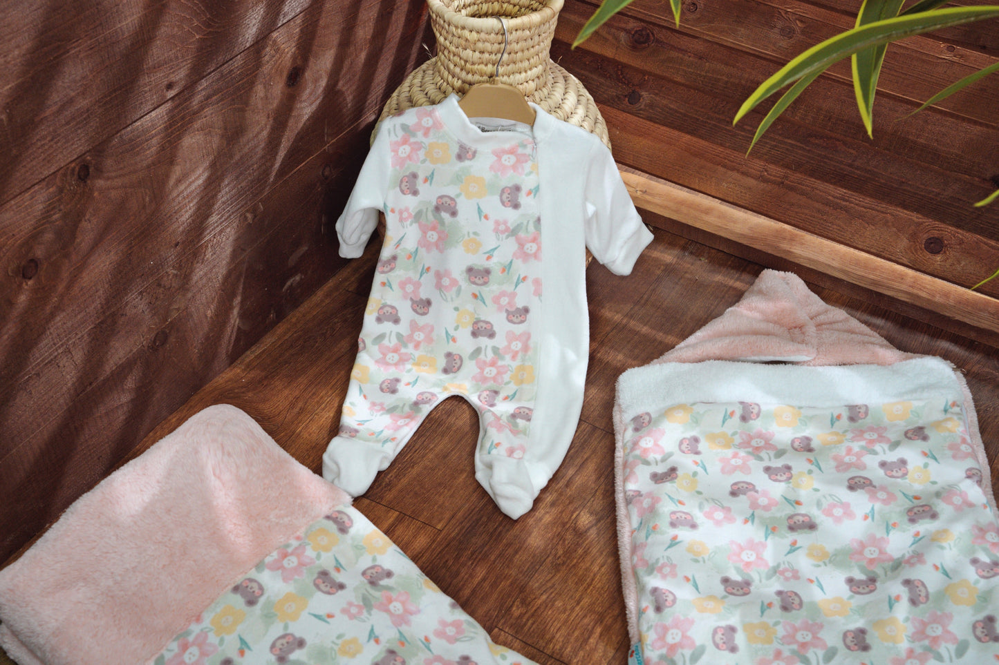 3 pieces Flower / Bear set