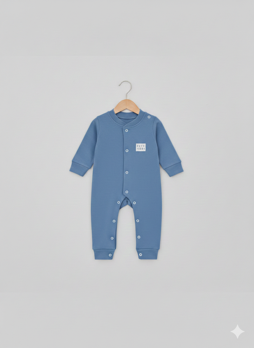Cute Teddy indigo romper