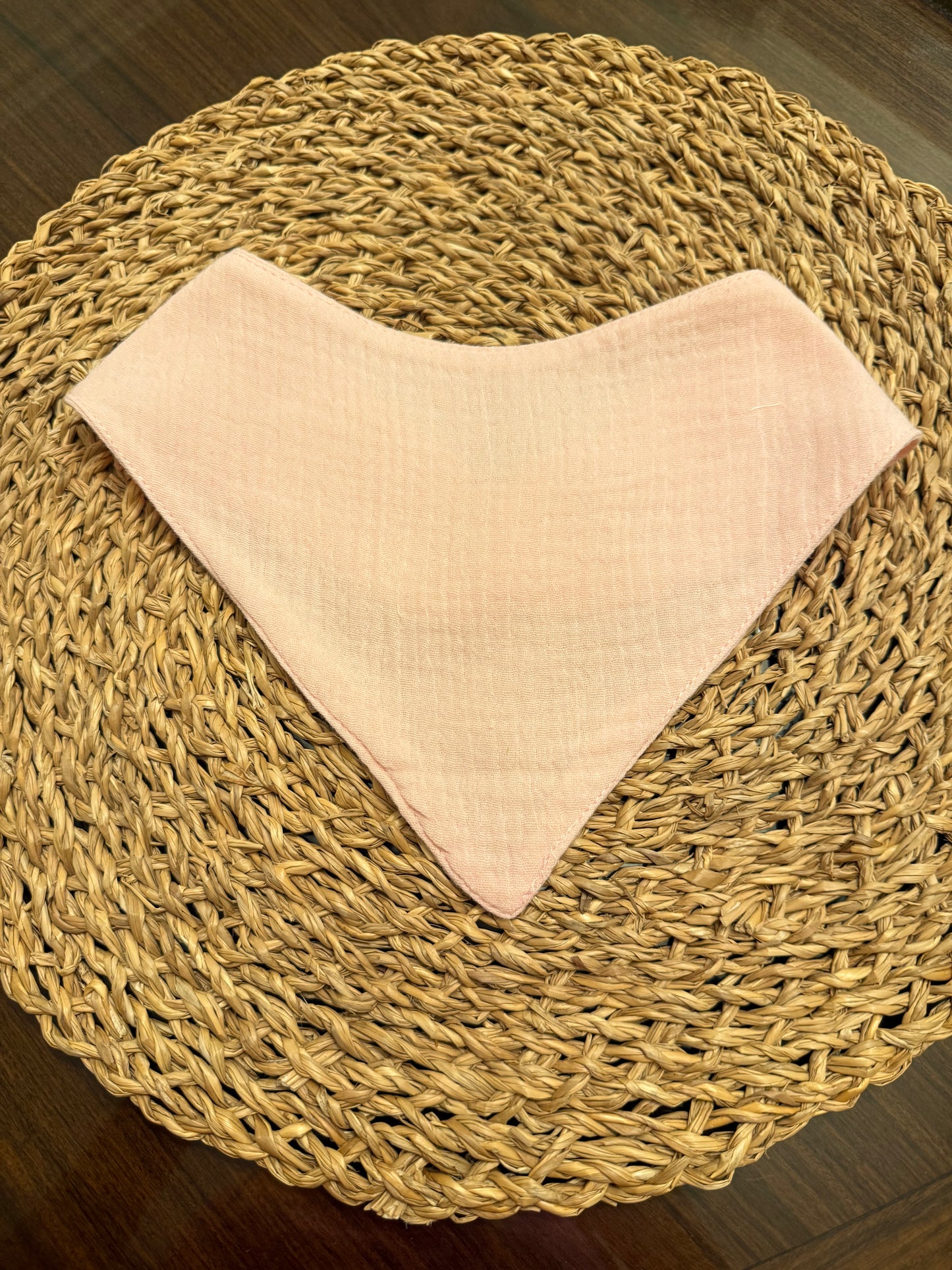 Pink muslin cotton bib/scarf