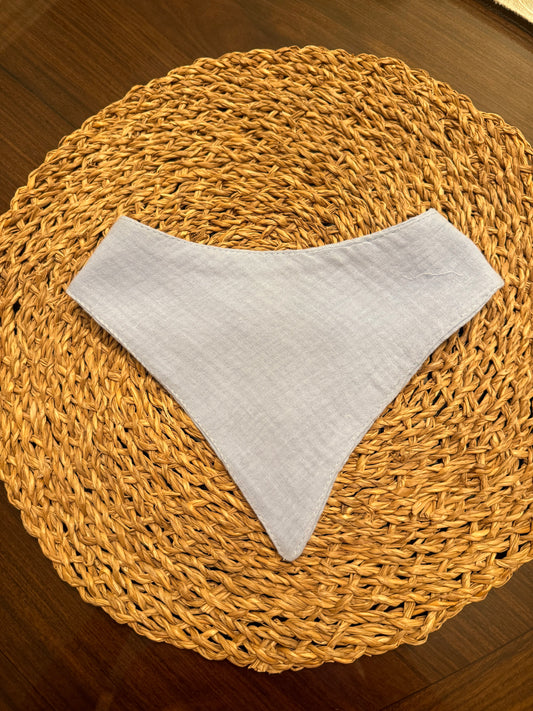 Light Blue muslin cotton bib/scarf