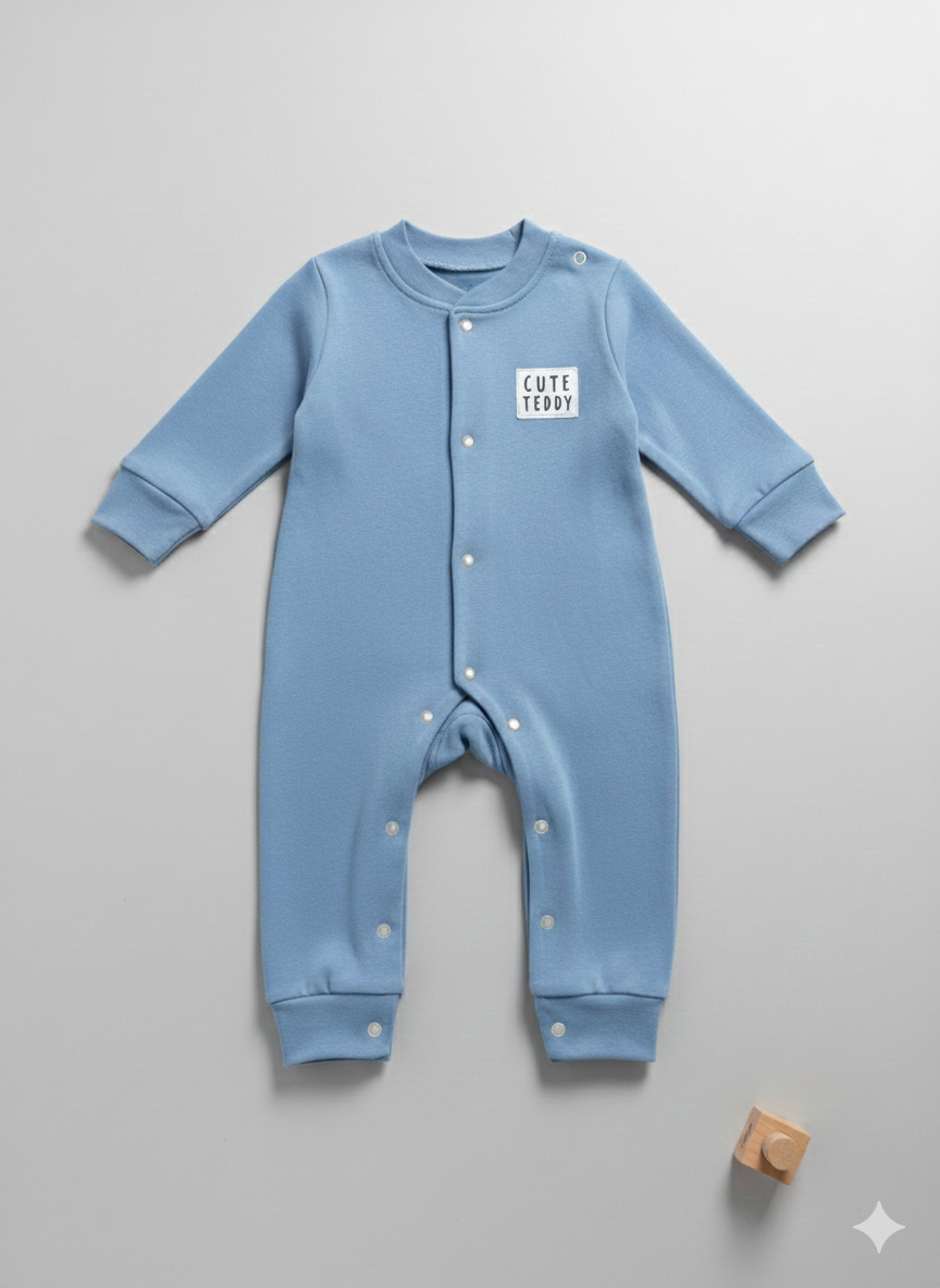 Cute Teddy indigo romper