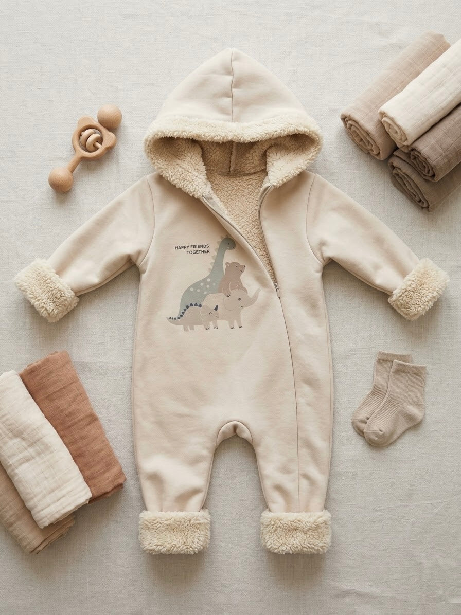 Happy friends fur romper