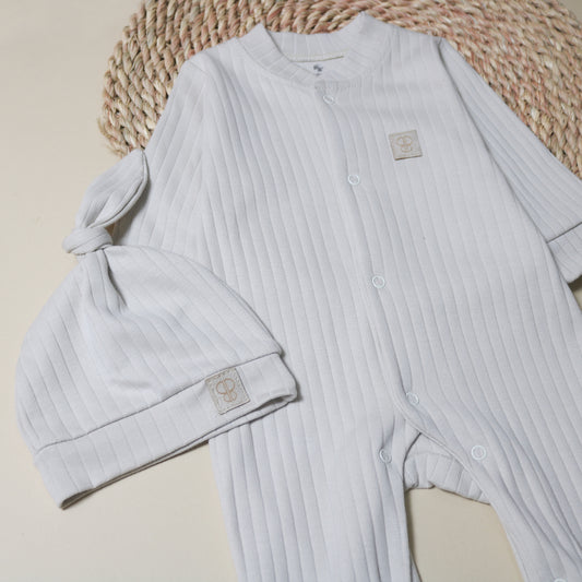 3 pieces BEIGE  Ribbed Set