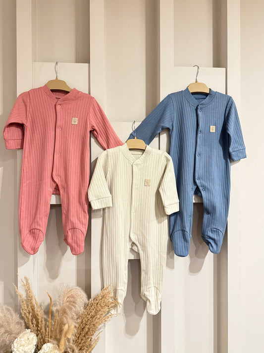 Ribbed cotton Romper