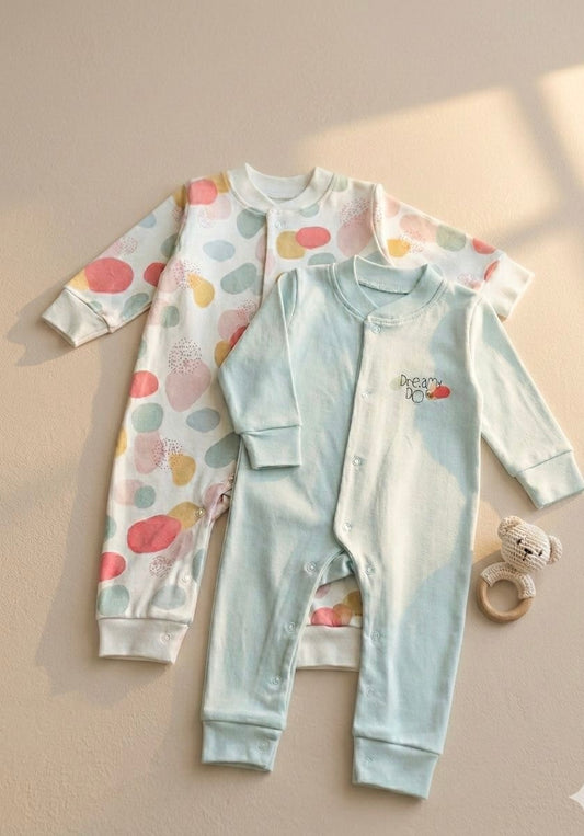 Dreamy Pack of 2 cotton rompers
