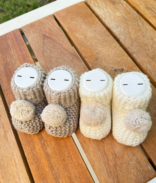 Pack of 2 Pompom Booties