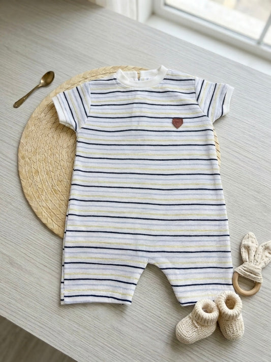 Stripes logo romper