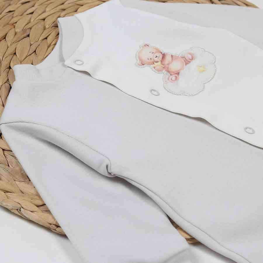 Bear on cloud romper