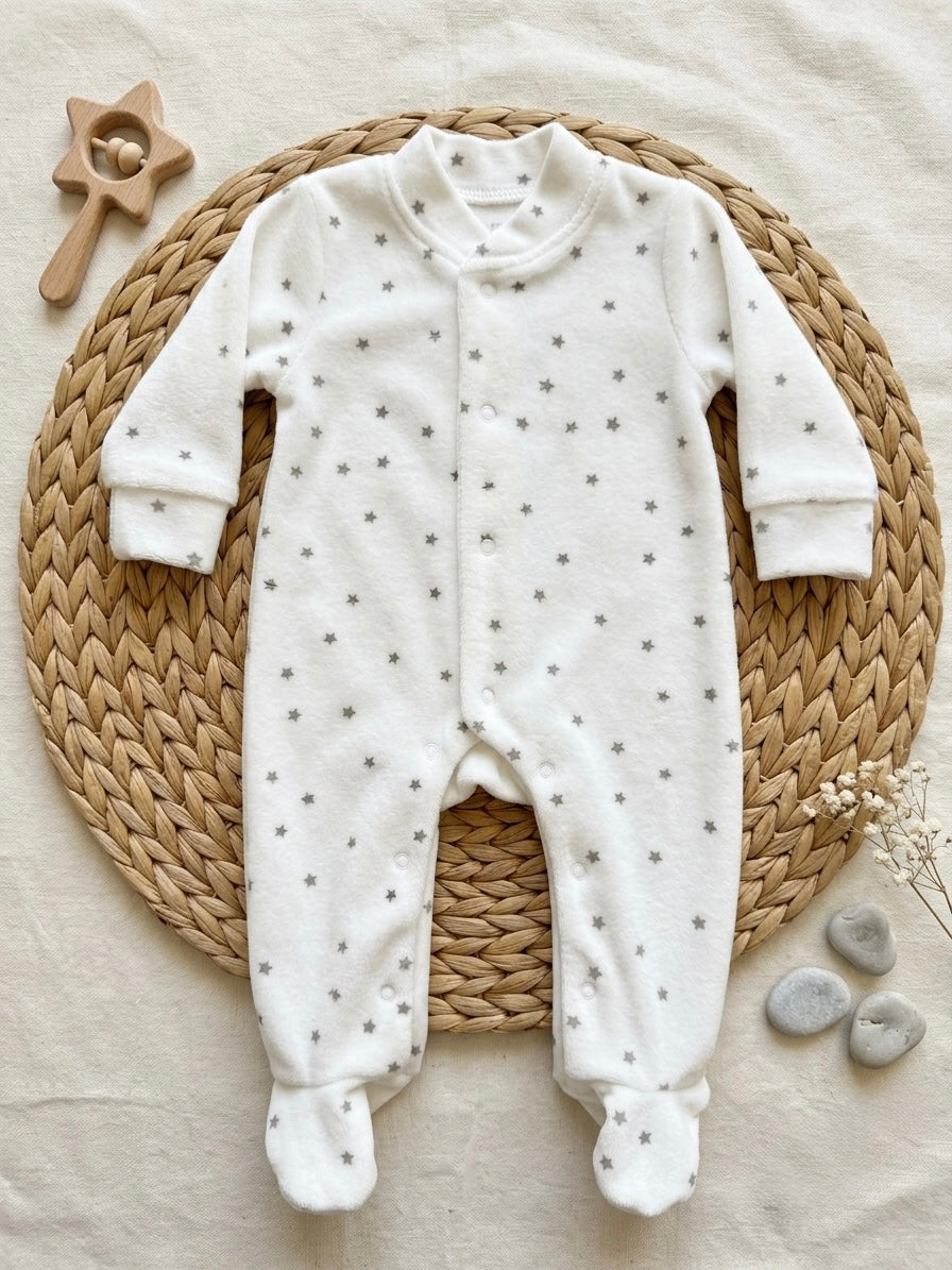 Stars velvet romper