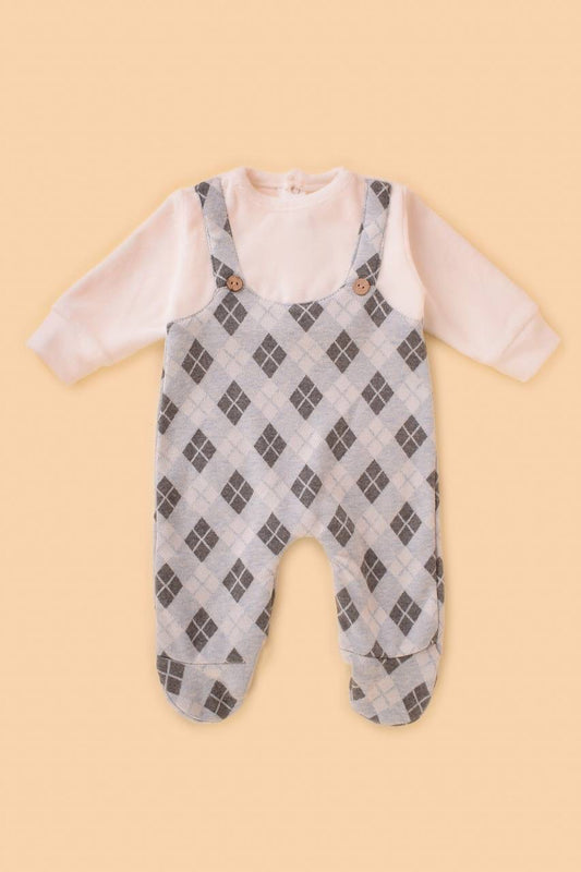 Scotch button romper