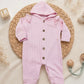 Braided knitted pink onesies