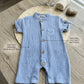 Linen blue romper