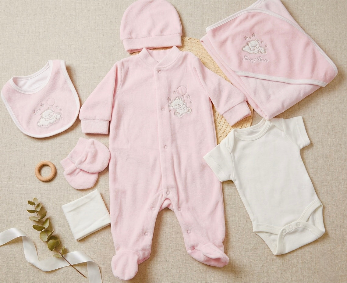 Sleepy Bear pink set