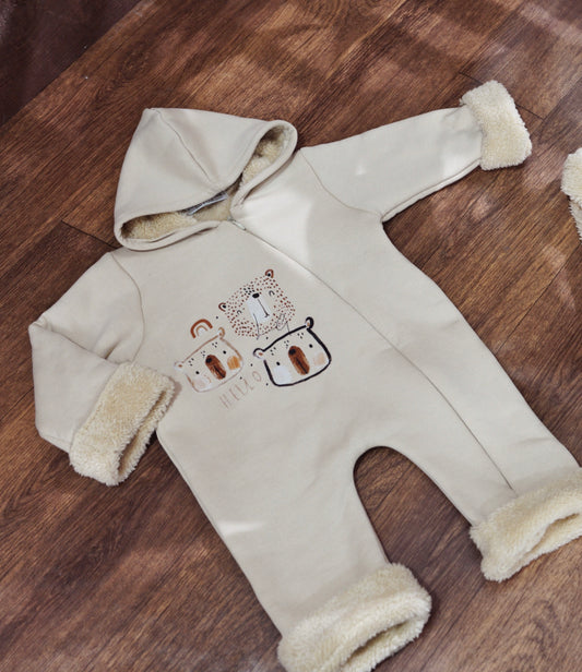 3 bears fur romper