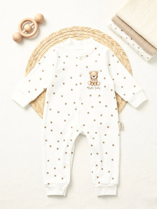 Hello Teddy cotton romper