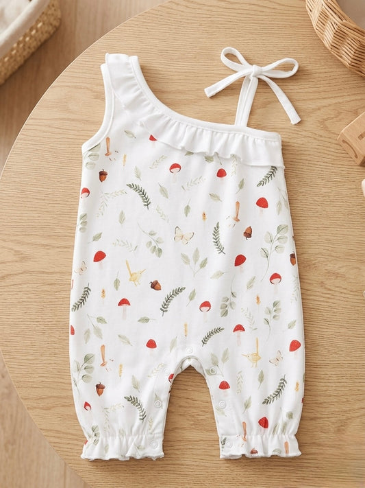 One Shoulder Mushroom romper