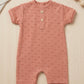 Polka dot cotton romper