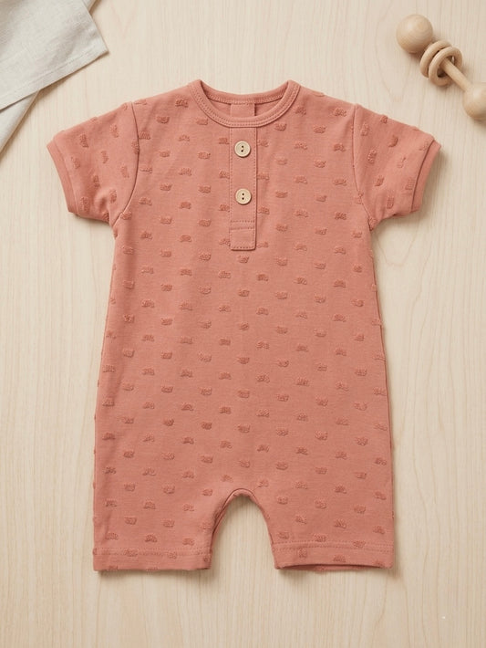 Polka dot cotton romper