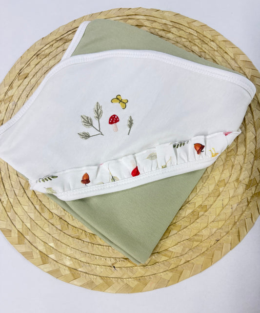 The mushroom cotton blanket