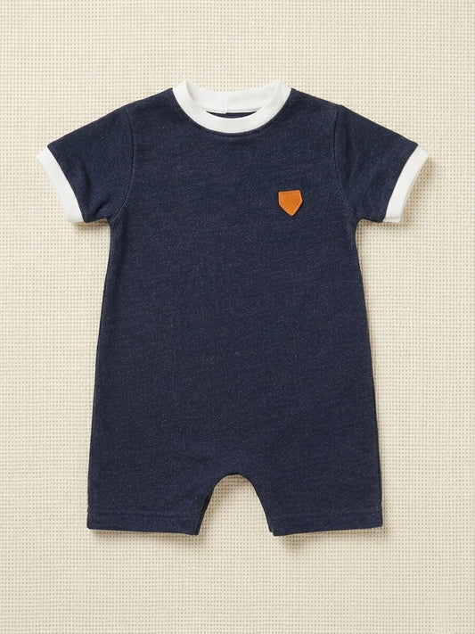 The logo leather romper
