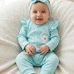Daisy Turquoise romper with headband