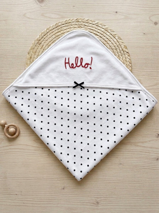 Hello polka blanket