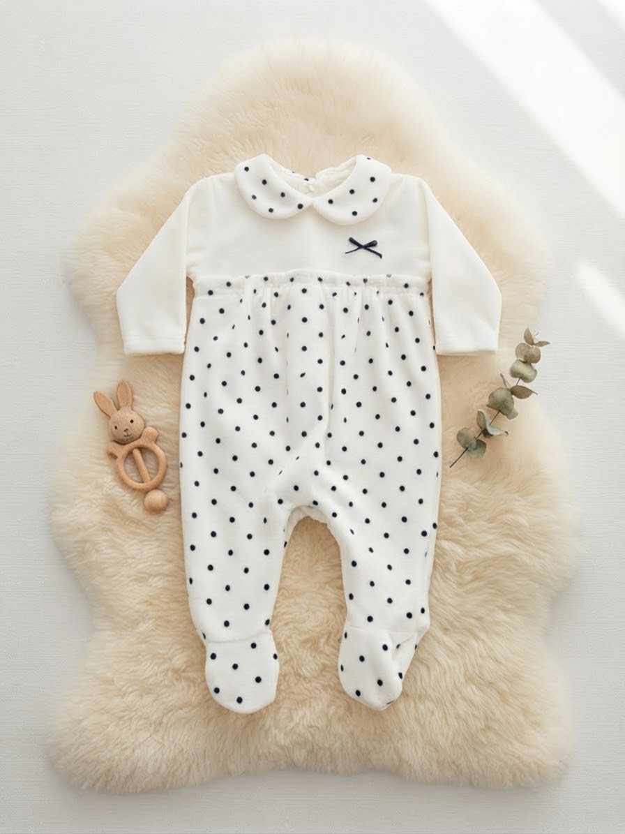Polka Bow romper