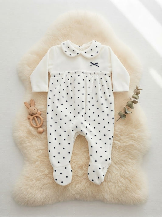 Polka Bow romper