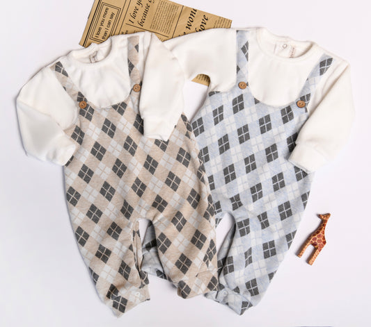 Scotch button romper