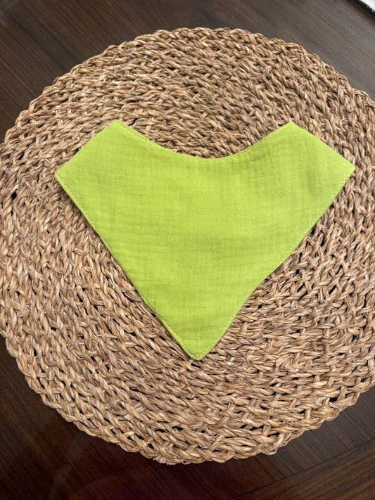 Kiwi muslin cotton bib/ scarf