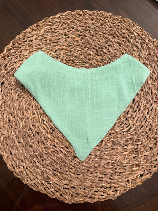 Green muslin cotton bib/ scarf