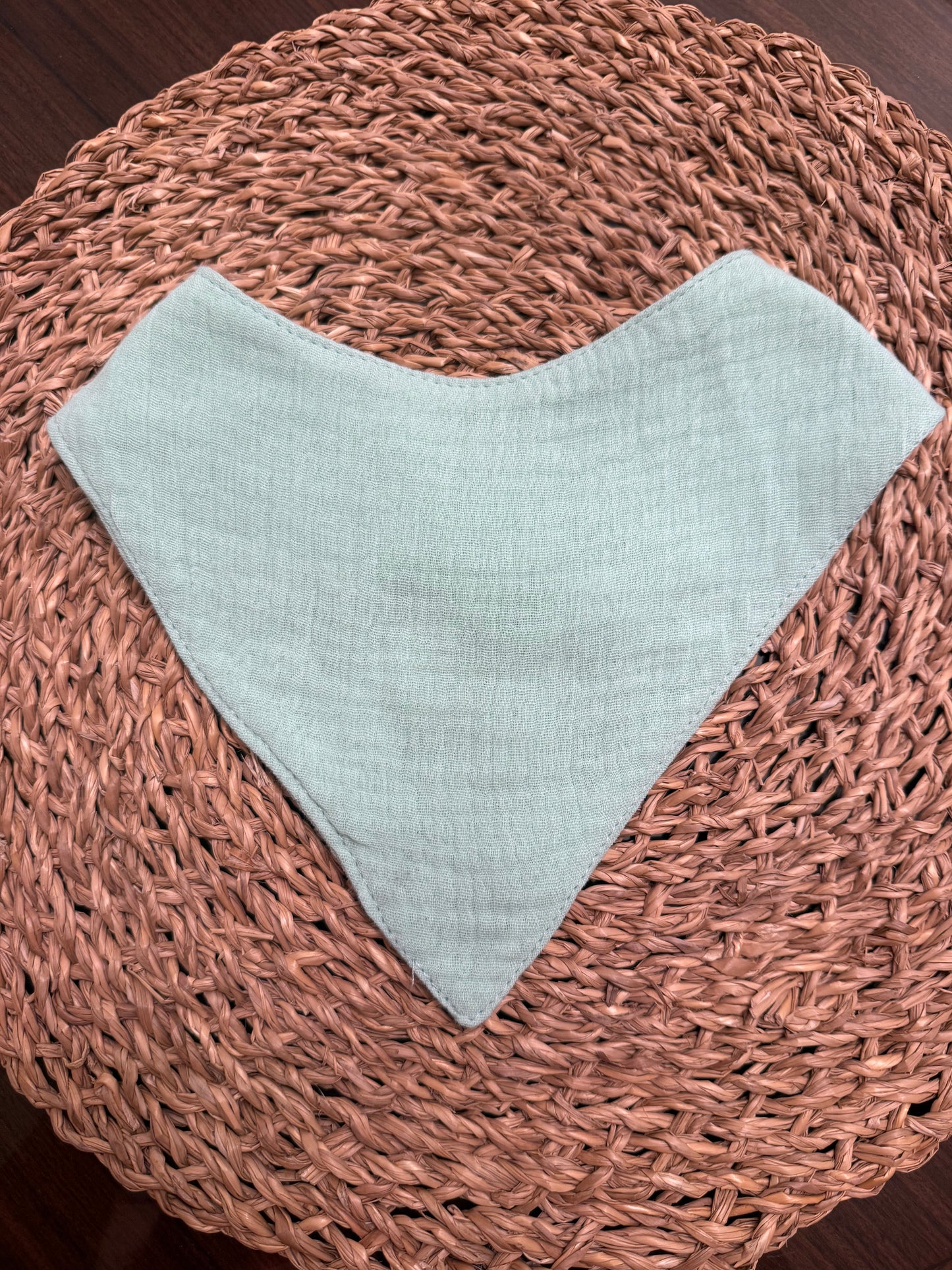 Mint muslin cotton bib/ scarf