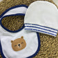 Teddy hat & bib set
