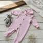 Braided knitted pink onesies
