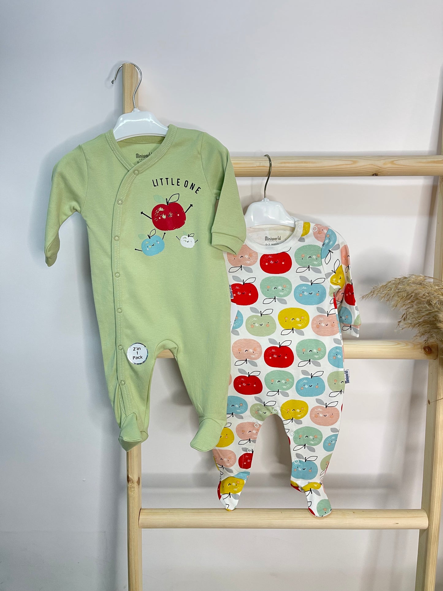 Pack of 2 Apple romper