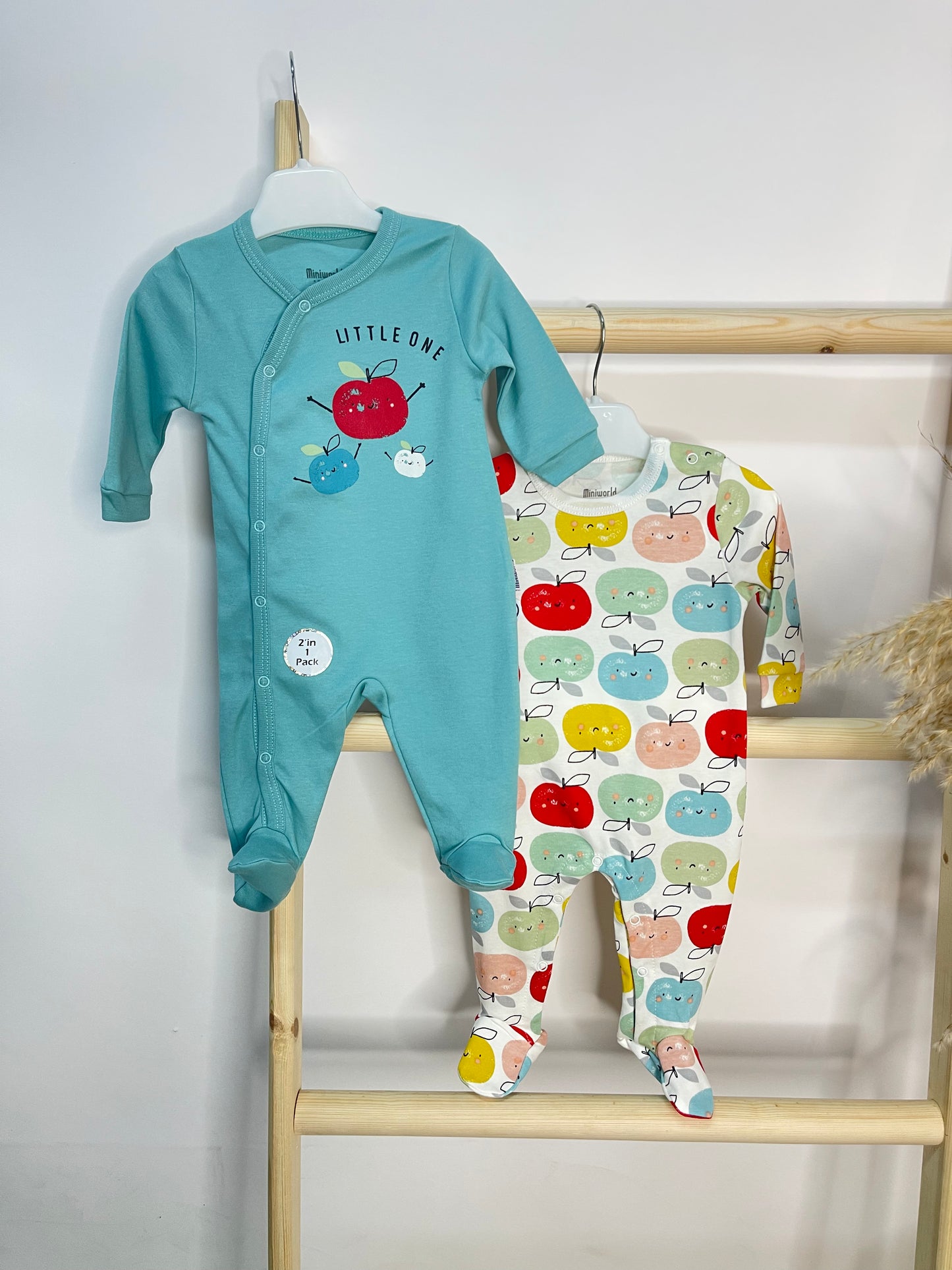 Pack of 2 Apple romper