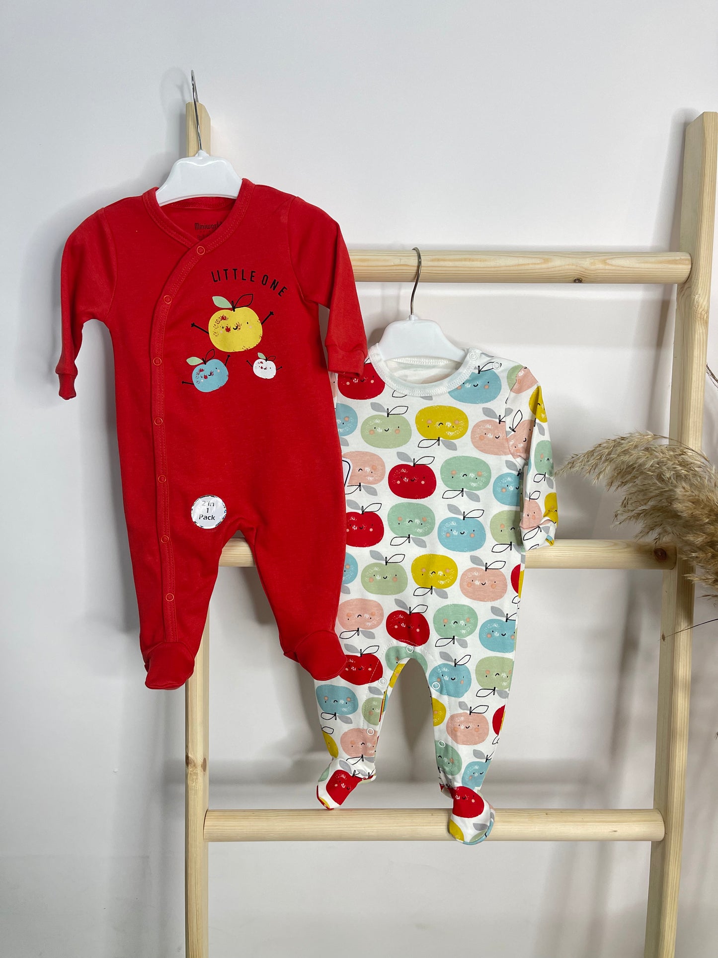 Pack of 2 Apple romper