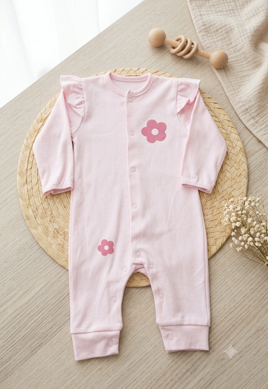 Daisy pink romper